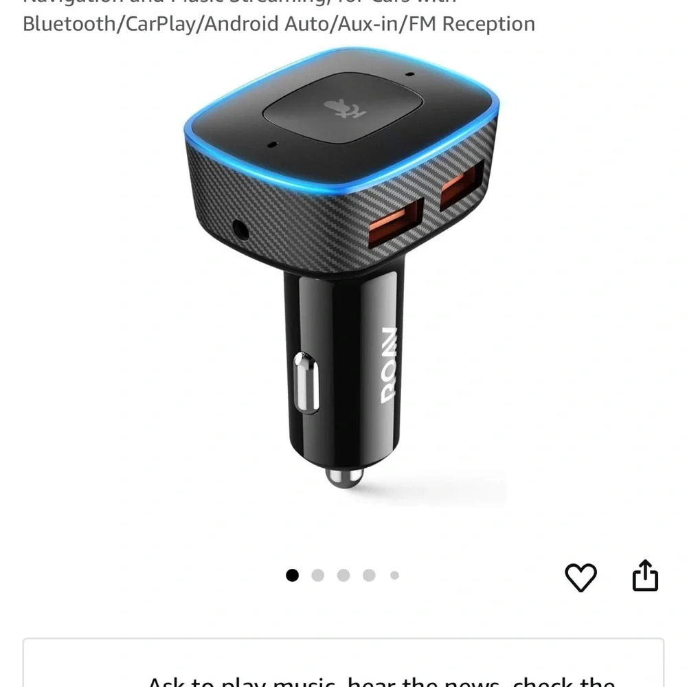 Roav Bluetooth Car Adapter with Alexa